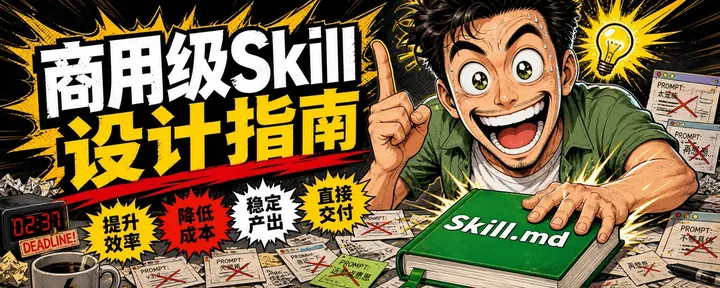文章封面：Skills从0到1，如何设计一个商用级Skill【万字长文】