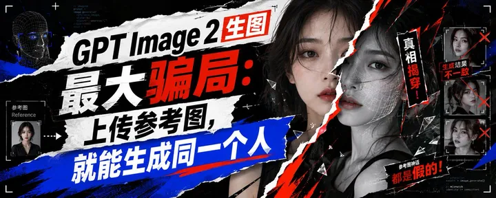 文章封面：GPT Image 2生图最大骗局：上传参考图，就能生成同一个人