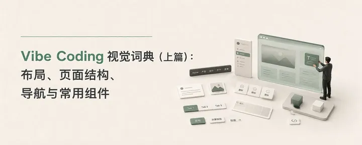 文章封面：Vibe Coding 视觉词典（上篇）：布局、页面结构、导航与常用组件