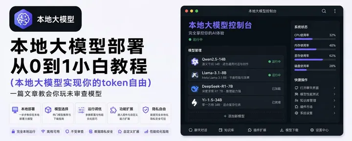 文章封面：本地模型小白从0到1完整入门教程