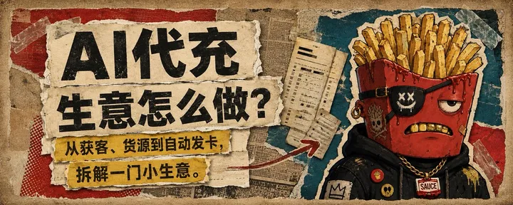 文章封面：代充这门生意怎么做？从获客、货源到自动发卡，拆解一门小生意