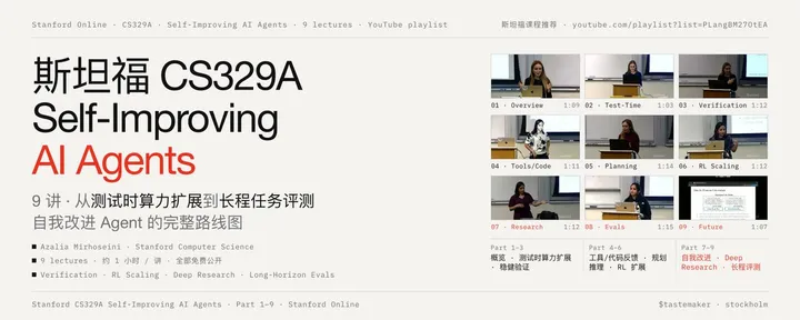 文章封面：[斯坦福课程推荐] CS329A Self-Improving AI Agents