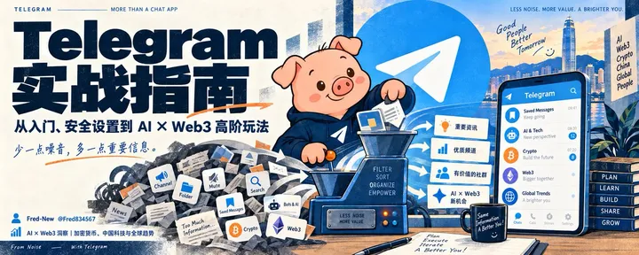 文章封面：Telegram 全网最全使用指南：从注册、安全、找资源到 Bot + AI 自动化的榨干