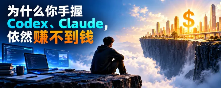 文章封面:为什么你手握 Codex、Claude,依然赚不到钱?