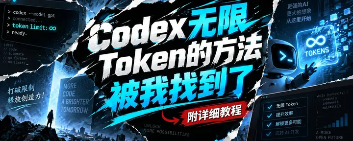 文章封面：Codex“无限”Token的方法找到了，附详细教程。