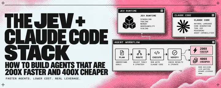 文章封面:The Jev + Claude Code Stack: How to Build Agents That Are 200x Faster and 400x Cheaper