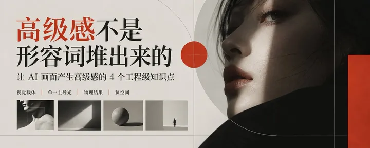 文章封面：高级感不是形容词堆出来的：4 个真正影响 AI 画面的知识点
