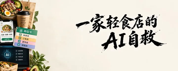 文章封面：从亏掉70万到月销10万+，一家轻食店的AI自救 