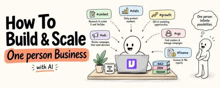 文章封面：How to Build & Scale One person Business with AI
