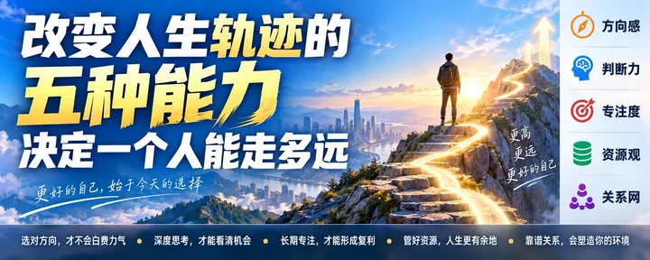 文章封面：改变人生轨迹的五种能力，决定一个人能走多远