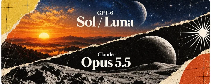 文章封面：实测 GPT6 Sol 和 Luna 和 Claude Opus 5.5，我们再不用愁额度少和速度慢了
