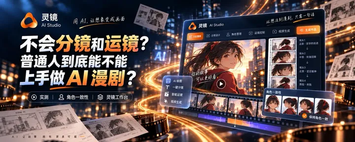 文章封面：不会分镜和运镜？普通人到底能不能上手做AI漫剧？我花了1万积分的实测教程如下