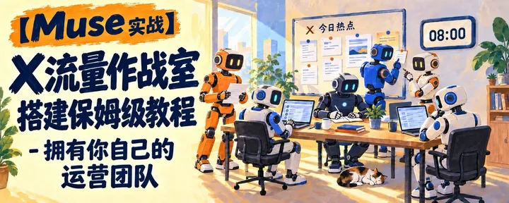 文章封面：【Muse实战】X 流量作战室搭建保姆级教程 - 拥有你自己的运营团队