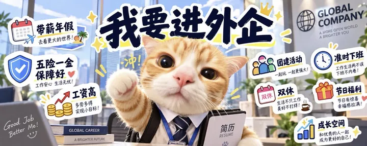 文章封面：外企最详细解读！（meme版）