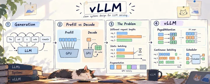 文章封面:vLLM's beautiful architecture, explained