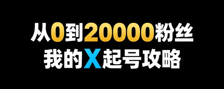 文章封面：从0到20000粉丝，我的X起号攻略 