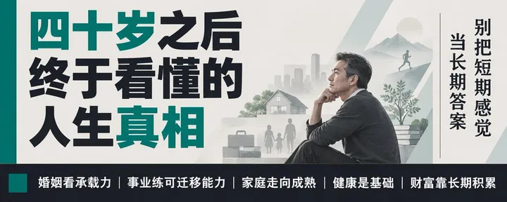 文章封面：四十岁之后，人究竟看懂了哪些年轻时看不懂的事？
