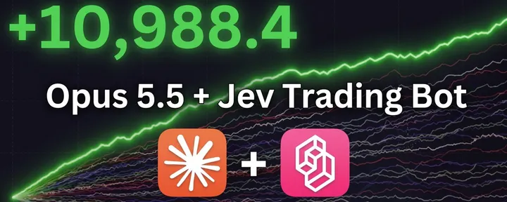 文章封面：The Most Powerful AI Trading Bot Possible (Opus 5.5 + Jev)