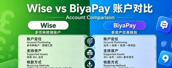 文章封面：Wise vs BiyaPay账户比较