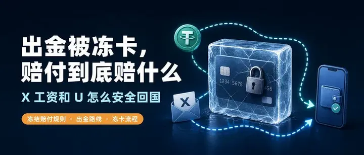文章封面:挂着“被冻包赔”,照样冻卡:X(推特)创作者收益和 USDT 怎么安全回国