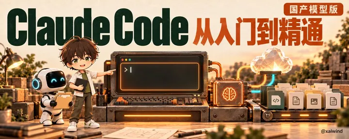 文章封面：超详细 Claude Code 终端教程，从入门到精通（国产模型版）