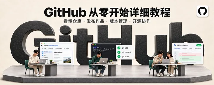 文章封面：GitHub 从零开始详细教程