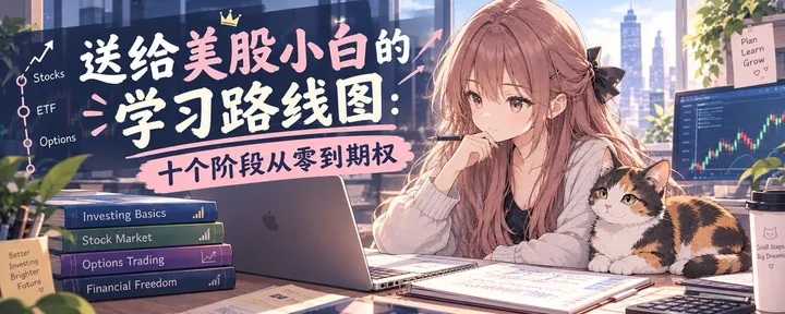 文章封面：送给美股小白的学习路线图：十个阶段从零到期权