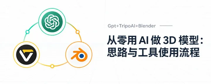 文章封面：从零用 AI 做 3D 模型：思路与工具使用流程