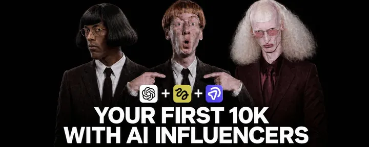 文章封面:HOW TO MAKE YOUR FIRST $10,000 WITH AN AI INFLUENCER .