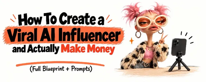 文章封面：How To Create a Viral AI Influencer and Actually Make Money From It (Full Blueprint + Prompts)