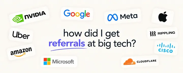 文章封面：how did I get referrals at big tech