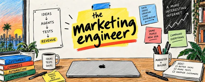 文章封面：Marketing Engineers: 100x More Experiments with AI agents
