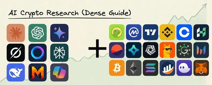 文章封面：How to Use AI for Crypto Research (DENSE GUIDE)