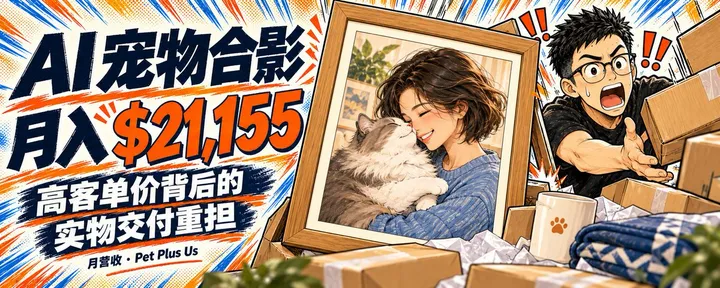 文章封面：月入 2 万刀，净利润率 45%，人宠合影工具 Pet Plus Us 为什么急着挂牌贱卖？