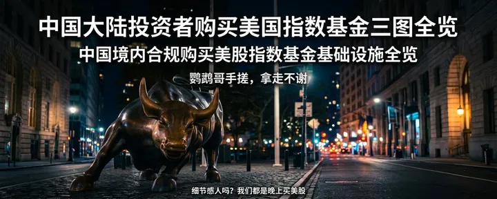 文章封面：中国大陆买美股指数： 一文搞懂所有/基础/脑图/入口/名词/
