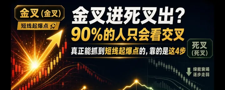 文章封面：【均线战法】金叉进死叉出？90%的人只会看交叉，真正能抓到短线起爆点的，靠的是这4步