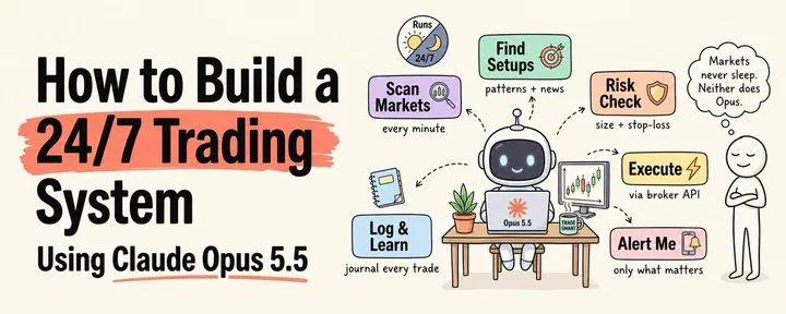 文章封面：How to Build a 24/7 Trading System Using Claude Opus 5.5