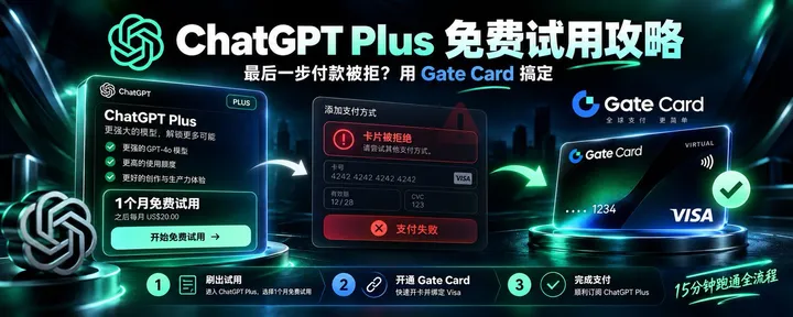 文章封面：ChatGPT Plus 免费嫖一个月保姆级教程：90% 的人死在最后一步