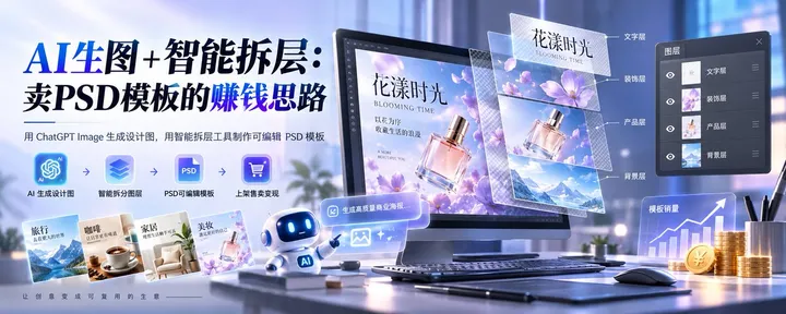 文章封面:一个低成本卖模板可百万获利的赚钱思路