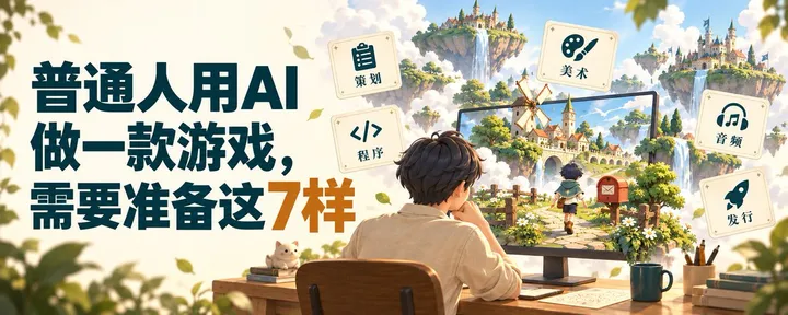 文章封面：普通人用AI做一款游戏，需要准备这7样