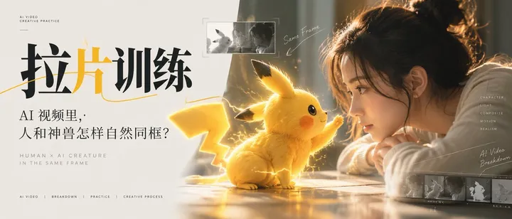 文章封面：AI 视频里，人和异兽怎样自然同框？《大侦探皮卡丘》全片拉片