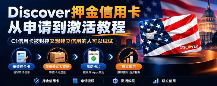 文章封面：Discover押金信用卡从申请到激活教程