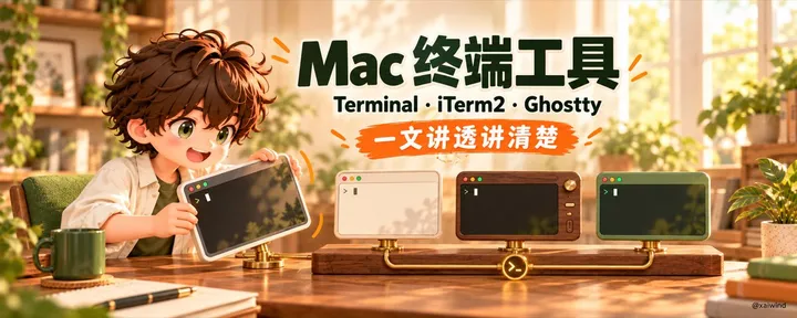文章封面：Mac终端工具入门：原生、Iterm2、Ghostty 一文讲清楚