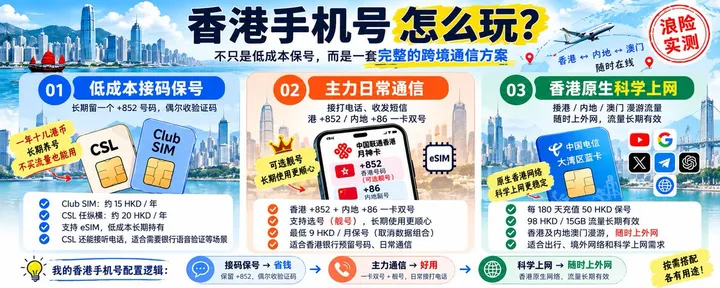 文章封面：香港手机号怎么选？我的三种配置思路 