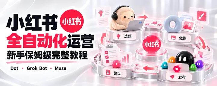 文章封面：小红书全自动化运营，新手保姆级完整教程