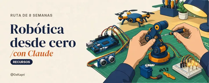 文章封面：Conviértete en Experto en Robótica en 8 Semanas (Aprendizaje 3D Interactivo)
