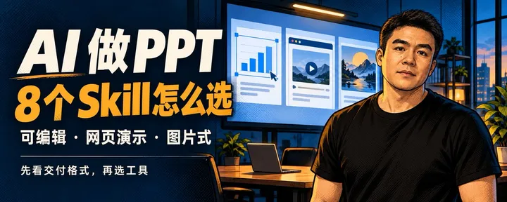 文章封面：AI 做 PPT 怎么选？这 8 个项目，先看交付格式
