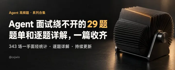 文章封面：Agent 高频面试题合集：题单、详解与后续更新