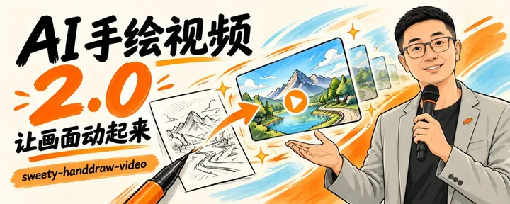 文章封面：handdraw-video 重磅更新，运镜、动画、转场来袭，字幕、画面全面升级