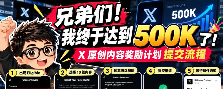 文章封面：X原创计划审核提交流程
